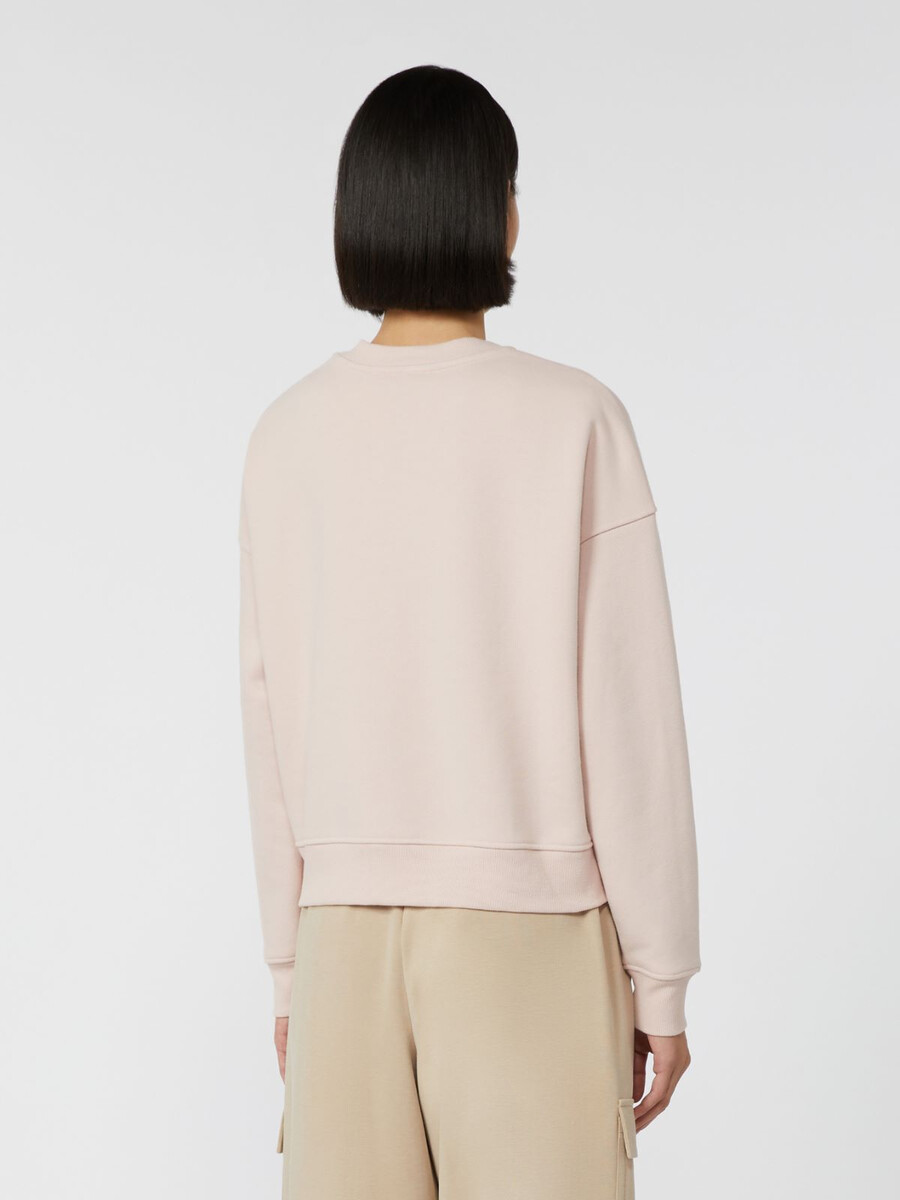 cotton boxy sweatshirt - powder