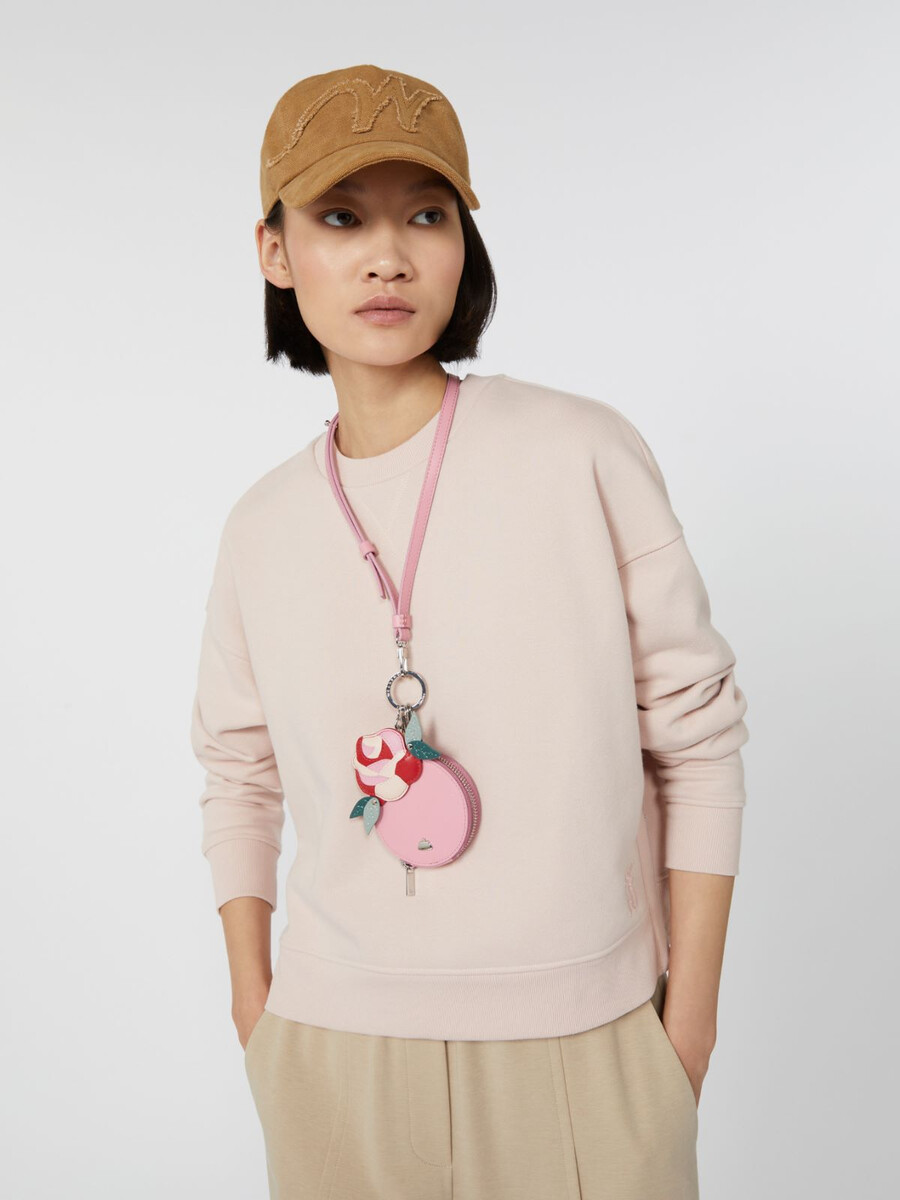 cotton boxy sweatshirt - powder