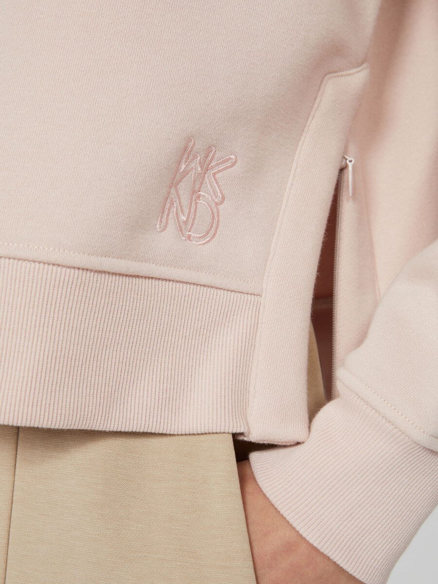 cotton boxy sweatshirt - powder