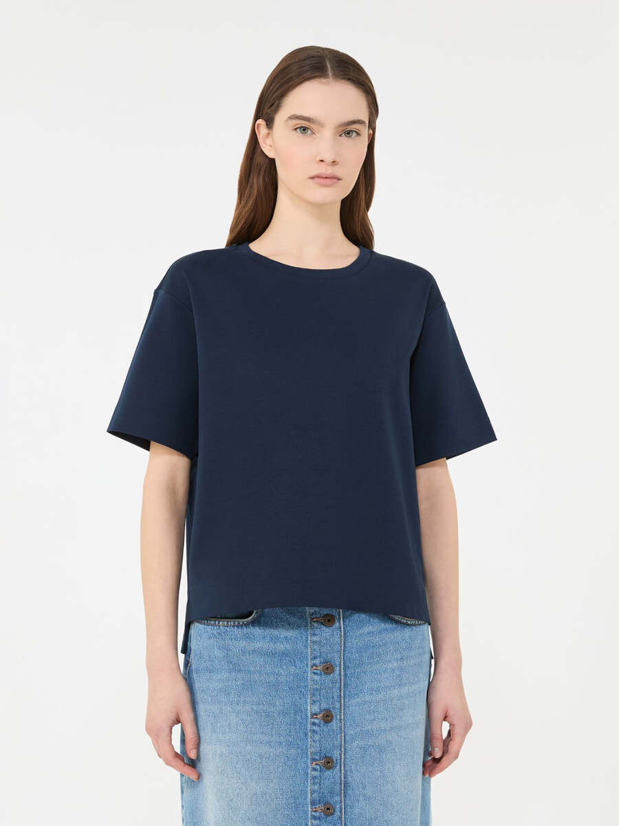 jersey boxy t-shirt - navy