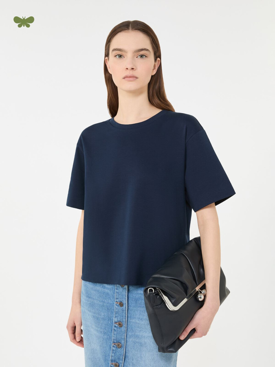 jersey boxy t-shirt - navy