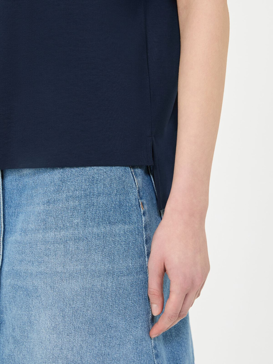 jersey boxy t-shirt - navy