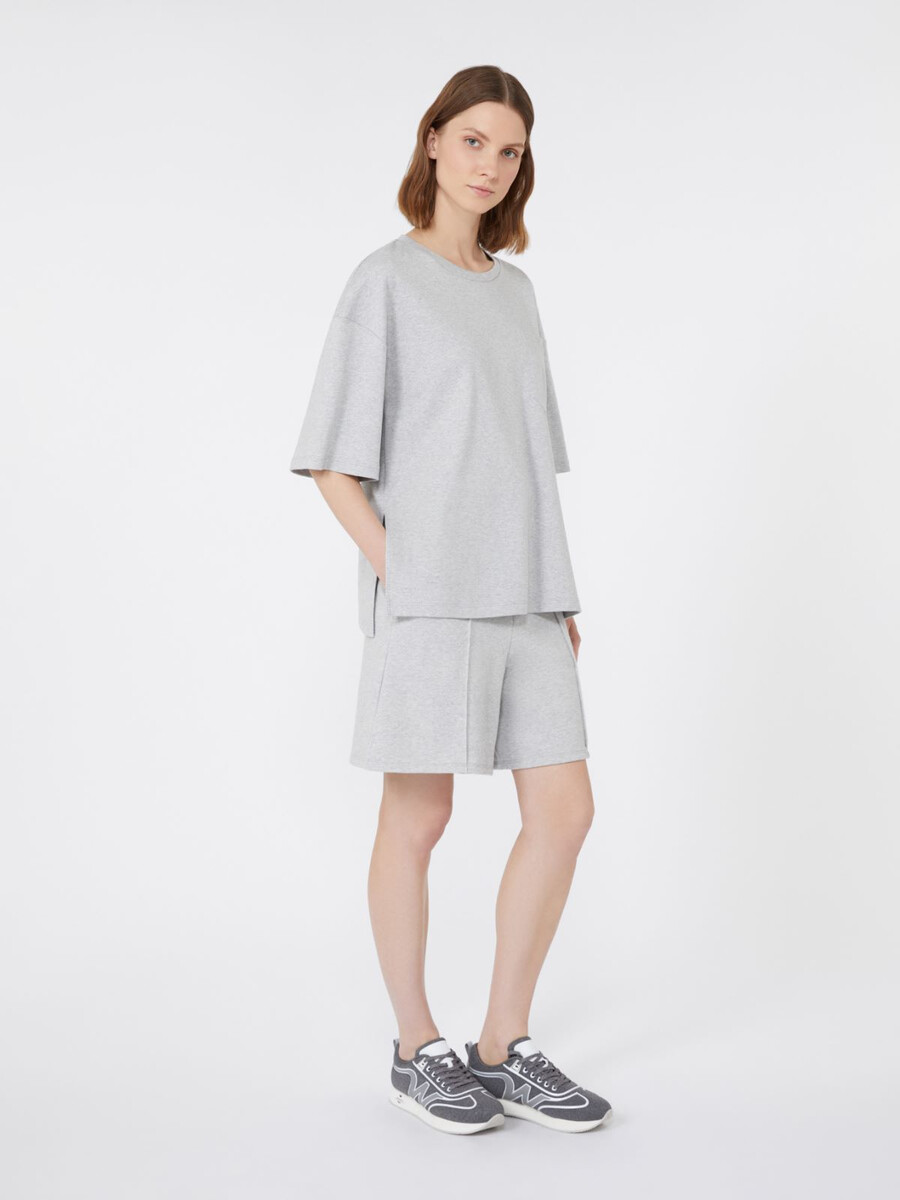 pure cotton jersey t-shirt - light grey