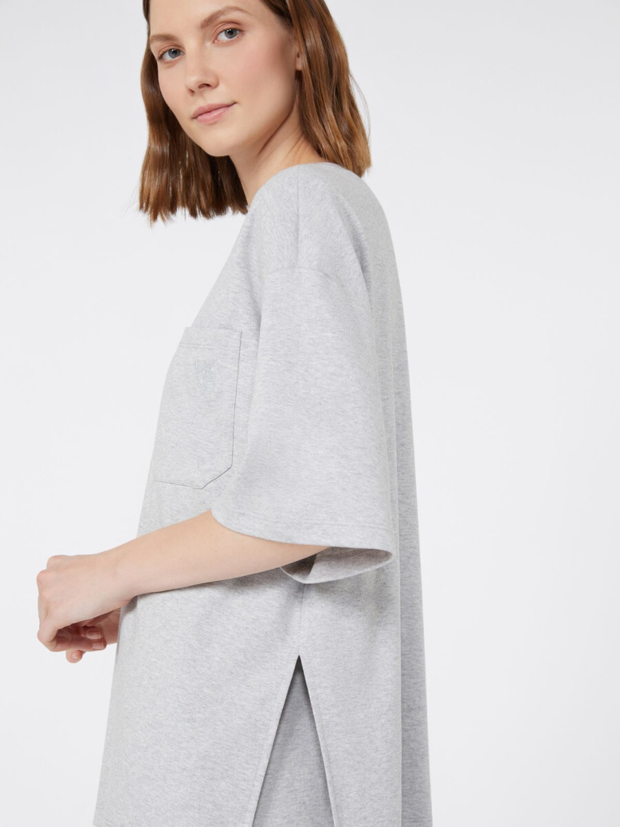 pure cotton jersey t-shirt - light grey