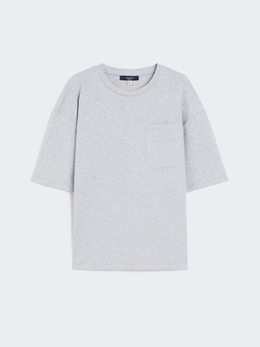 pure cotton jersey t-shirt - light grey