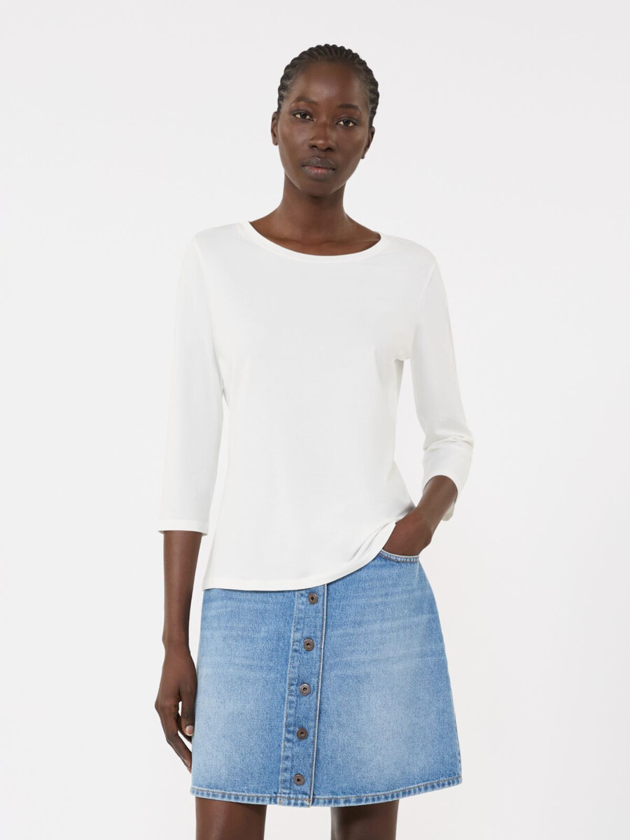 stretch cotton t-shirt - white