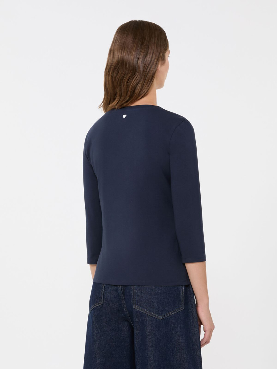 stretch cotton t-shirt - navy