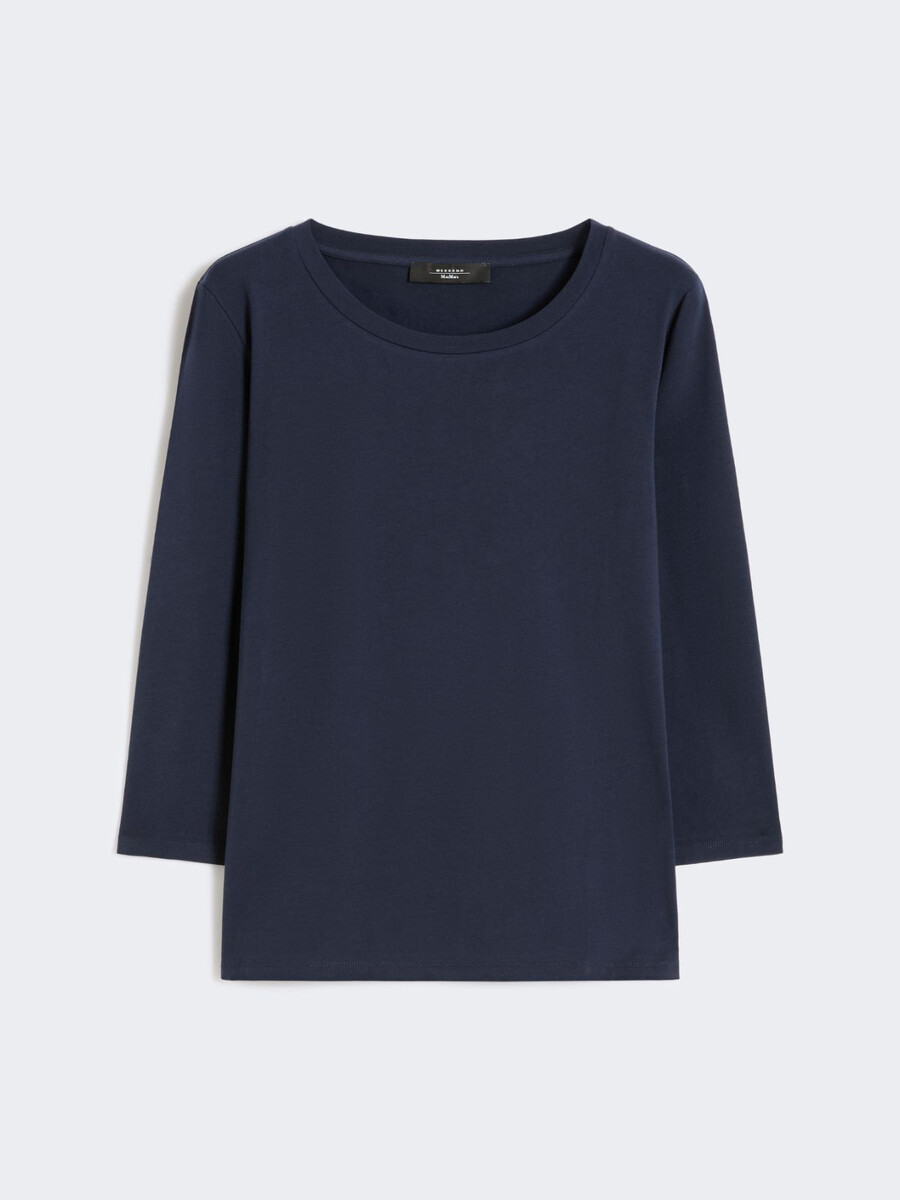 stretch cotton t-shirt - navy