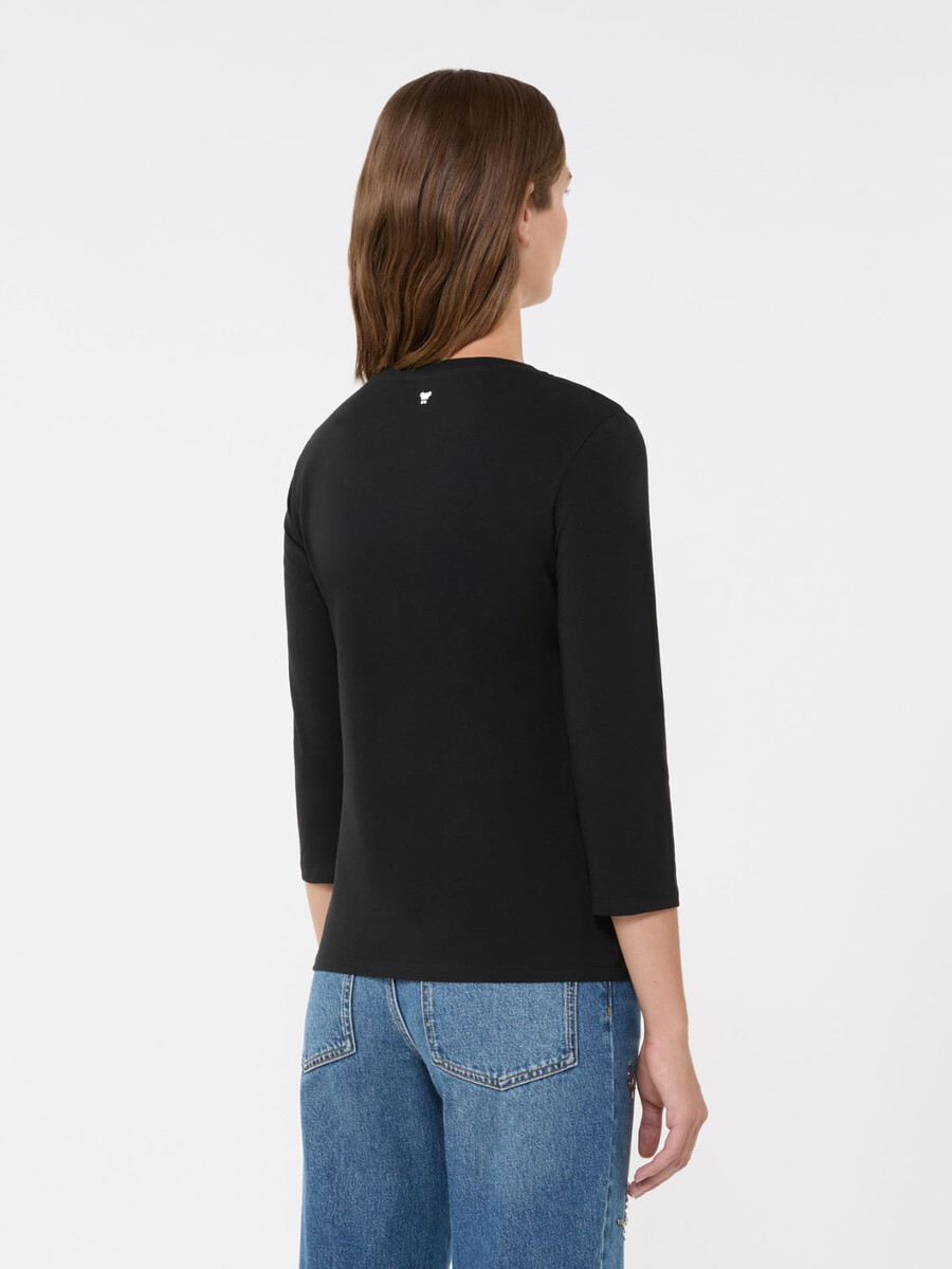 stretch cotton t-shirt - black
