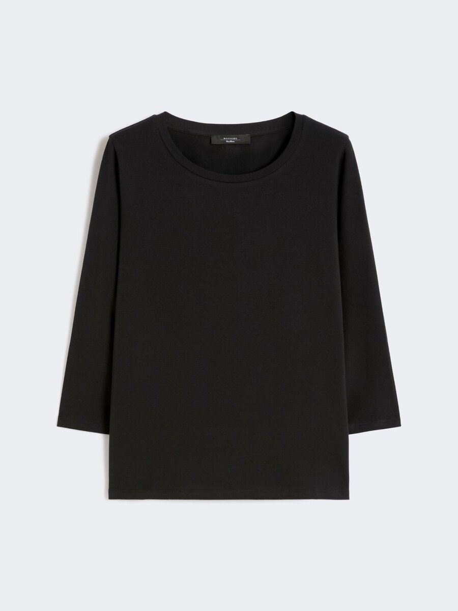 stretch cotton t-shirt - black