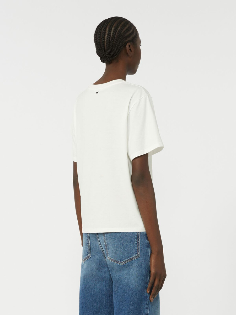 cotton t-shirt with graphic print - white