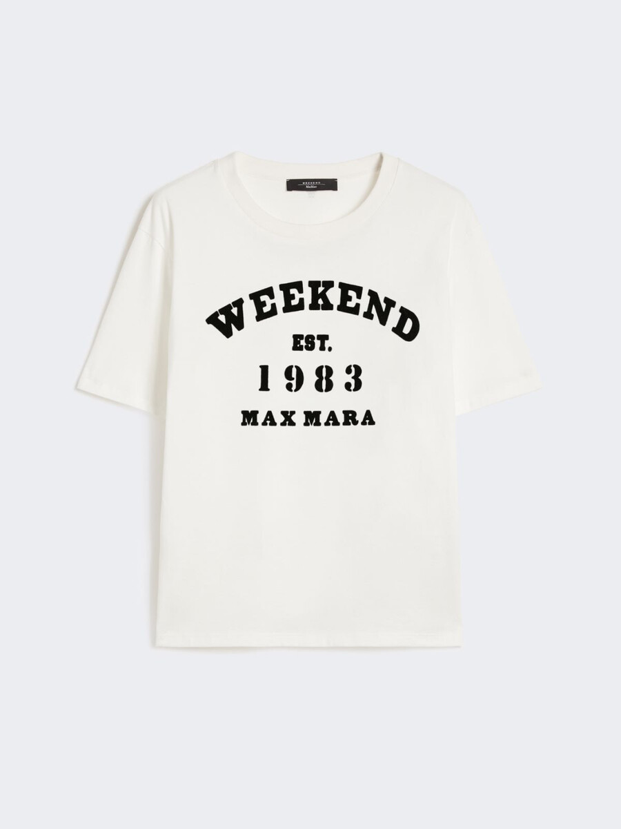 cotton t-shirt with graphic print - white