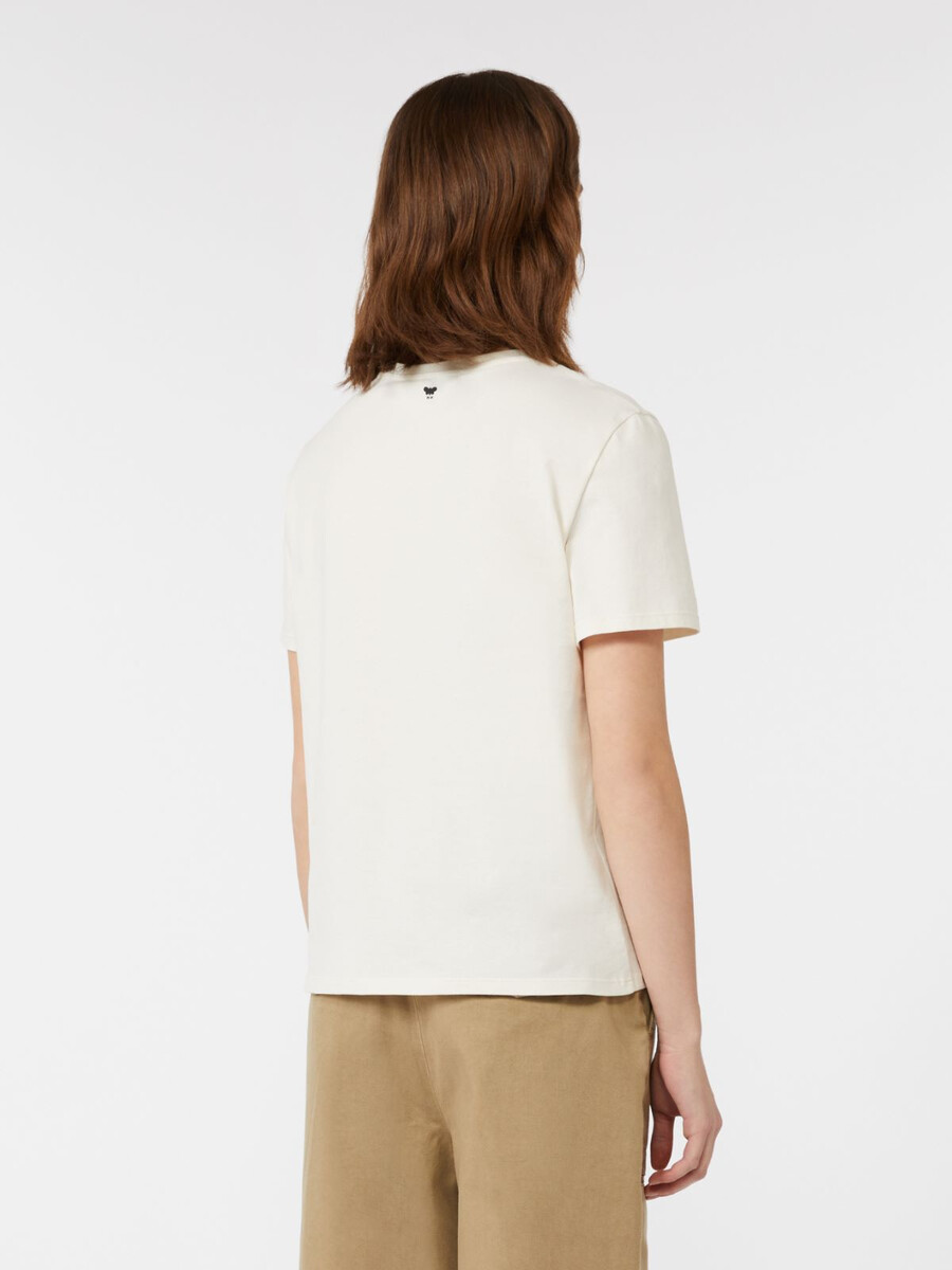 organic cotton jersey t-shirt - ecru