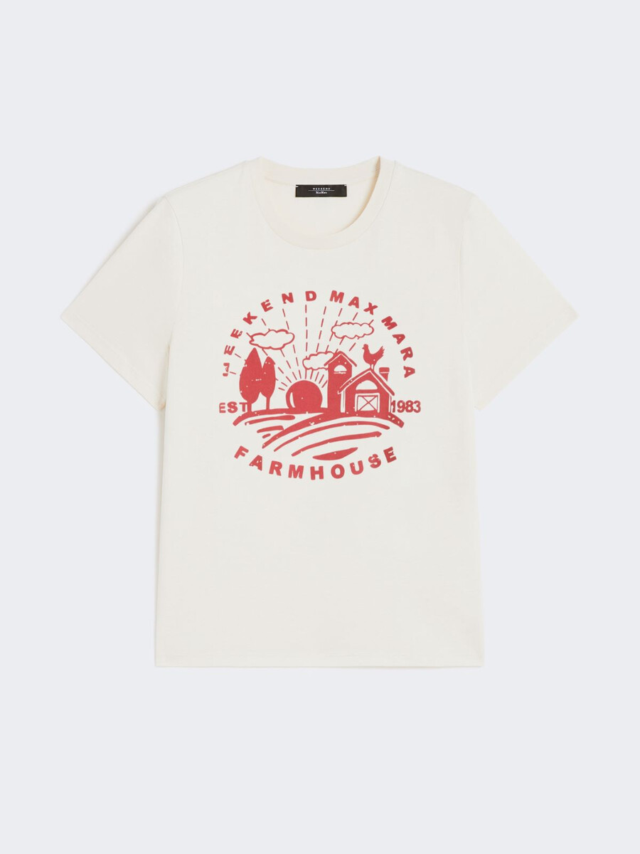organic cotton jersey t-shirt - ecru