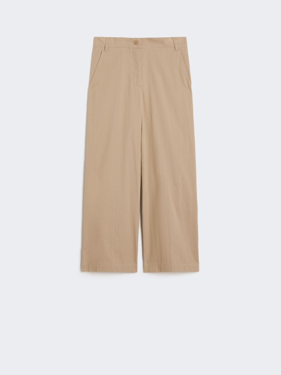 washed gabardine trousers - hazelnut brown