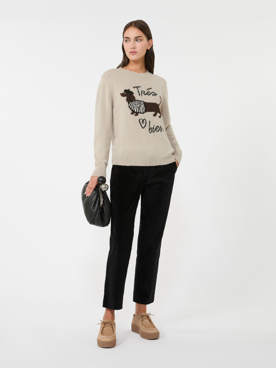 corduroy trousers - black