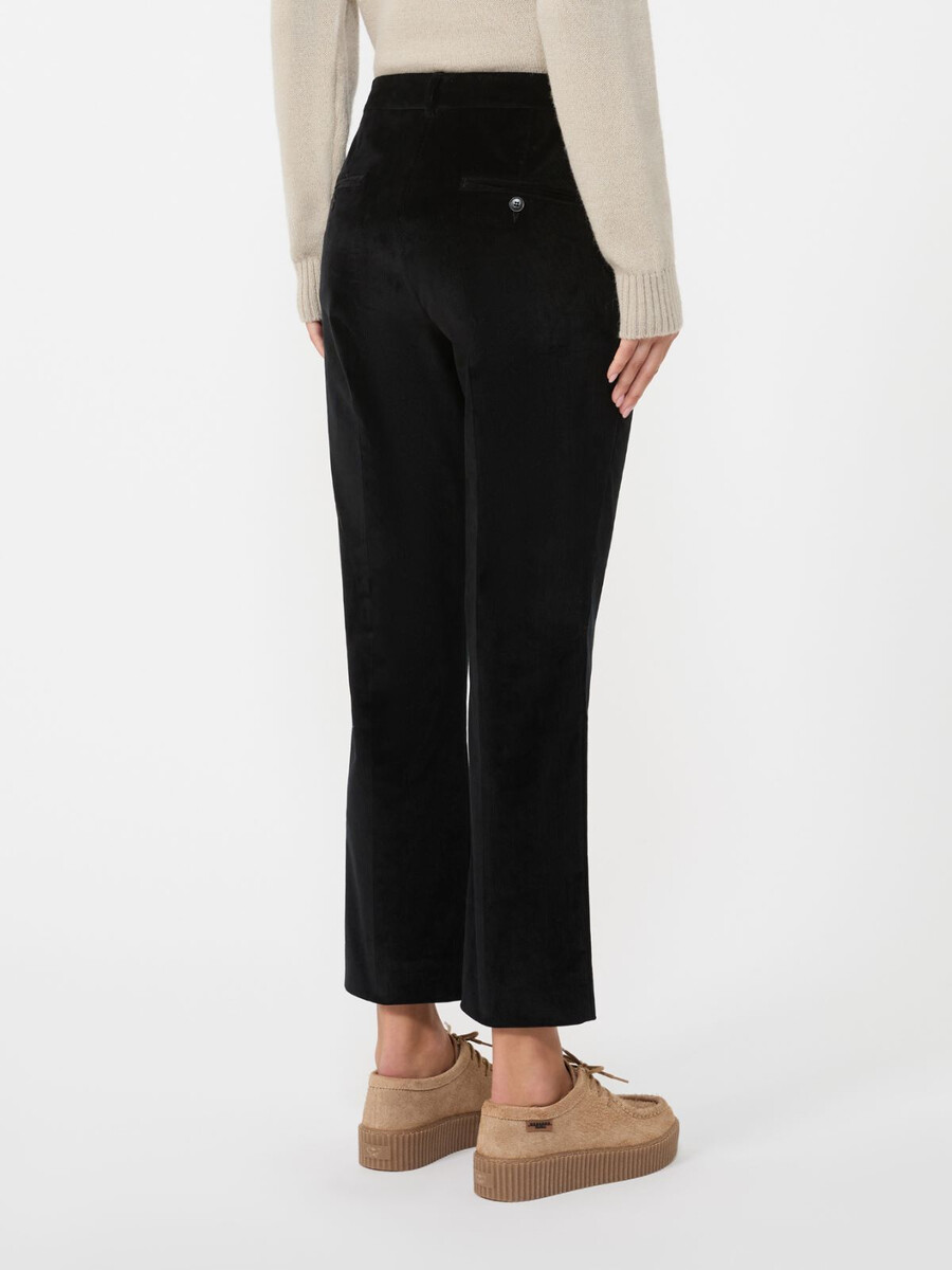 corduroy trousers - black
