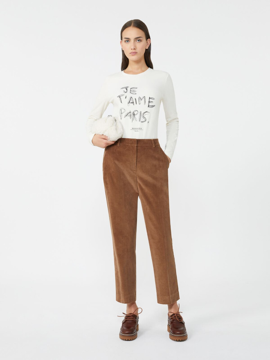 corduroy trousers - hazelnut brown