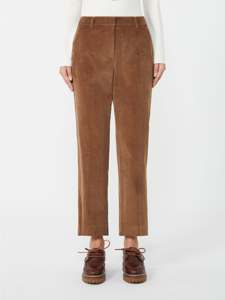 corduroy trousers - hazelnut brown