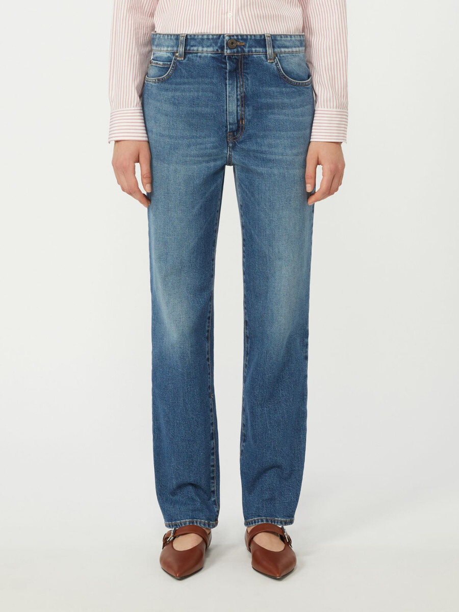 straight-leg denim jeans - navy