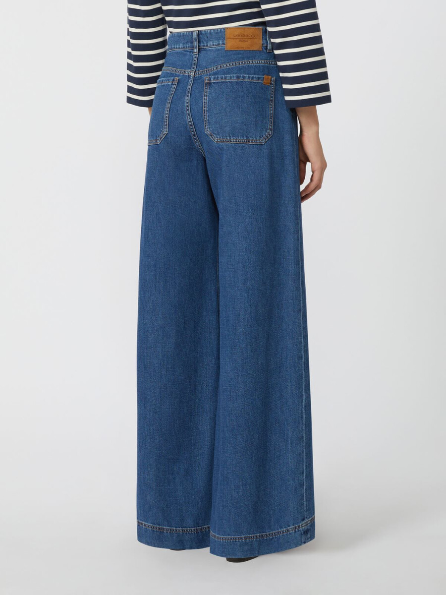 wide-leg denim jeans - navy