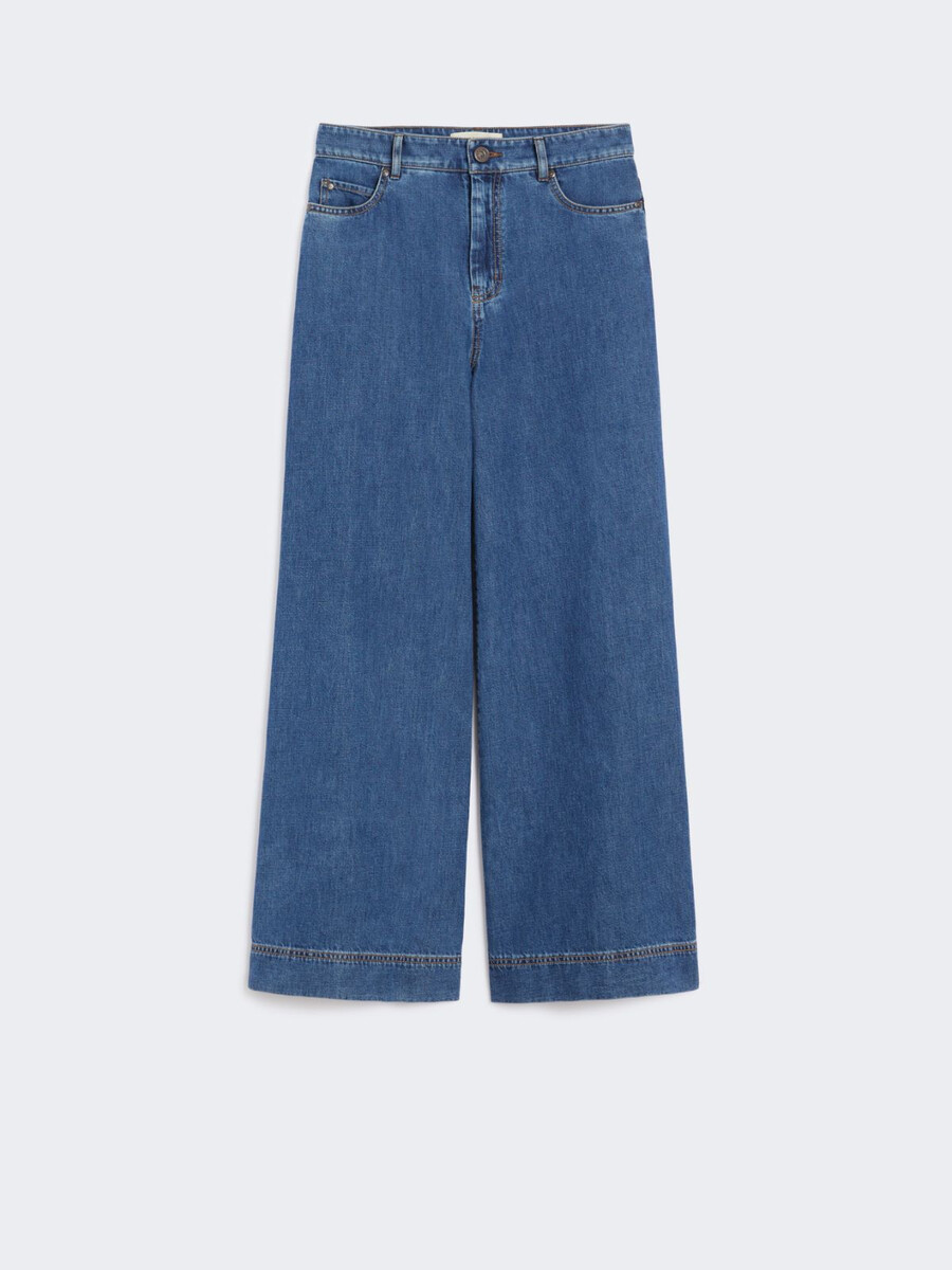 wide-leg denim jeans - navy