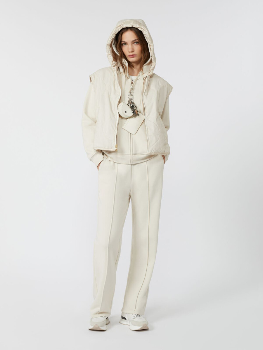 fleece trousers - ivory