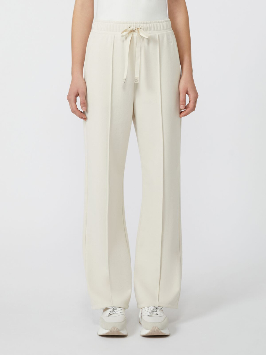 fleece trousers - ivory