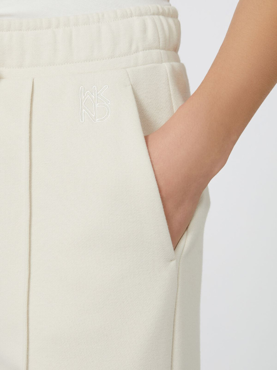 fleece trousers - ivory