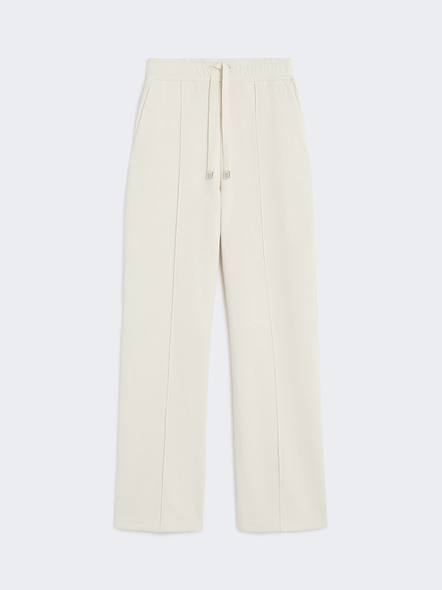 fleece trousers - ivory